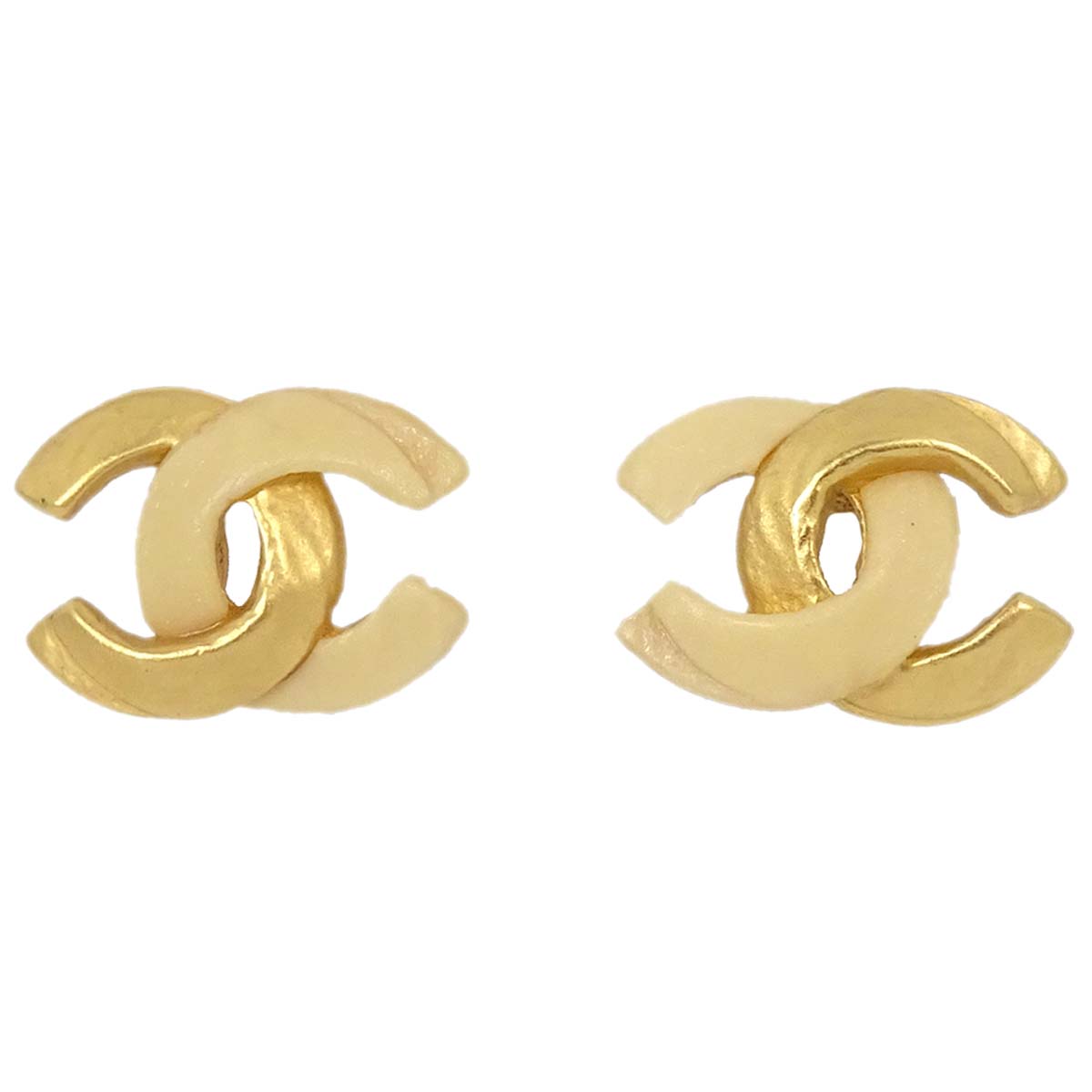 Chanel Pierced Earrings CC Gold 00T