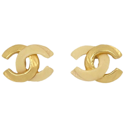Chanel Pierced Earrings CC Gold 00T