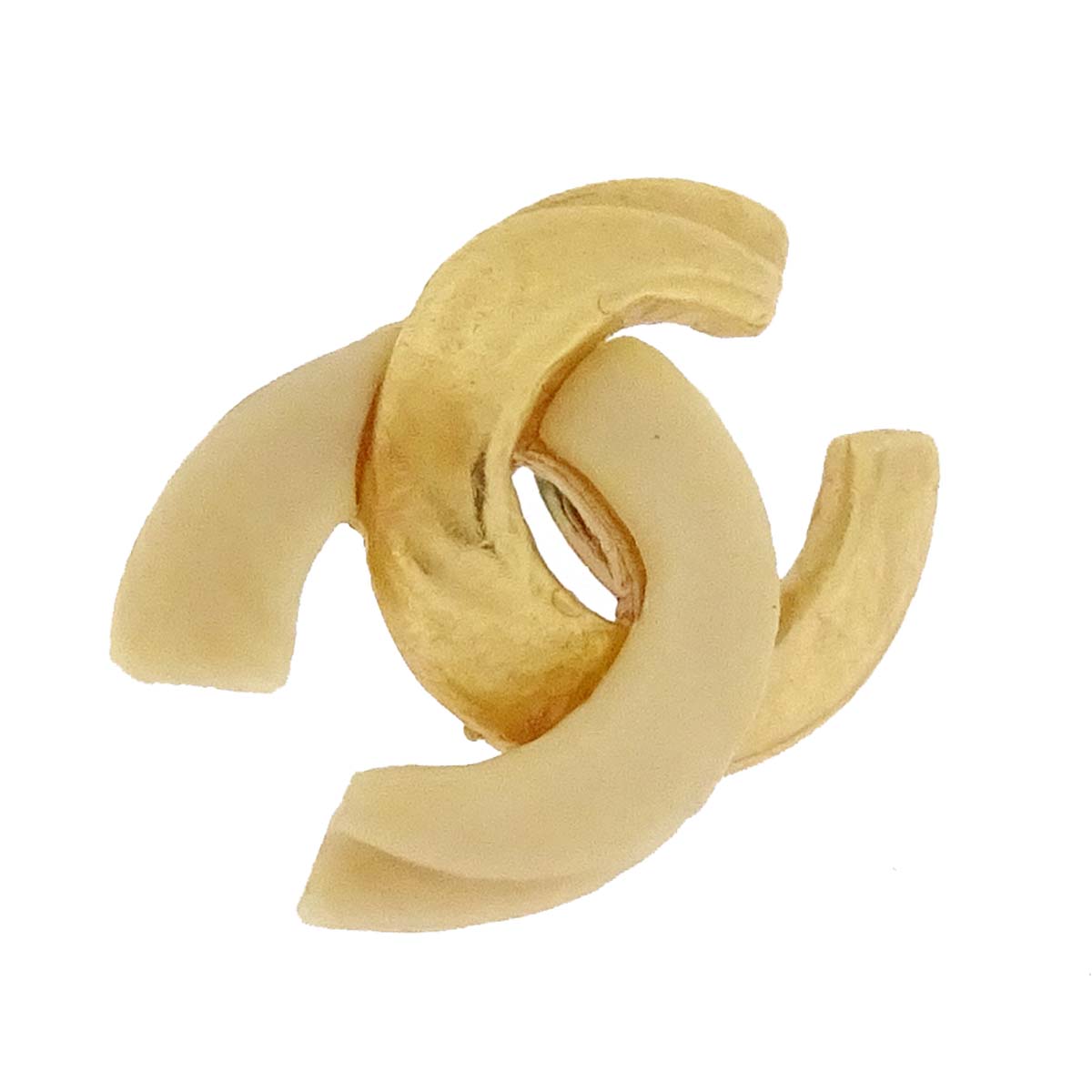 Chanel Pierced Earrings CC Gold 00T