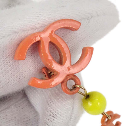 Chanel CC Dangle Orange Clip-On Earrings 03S