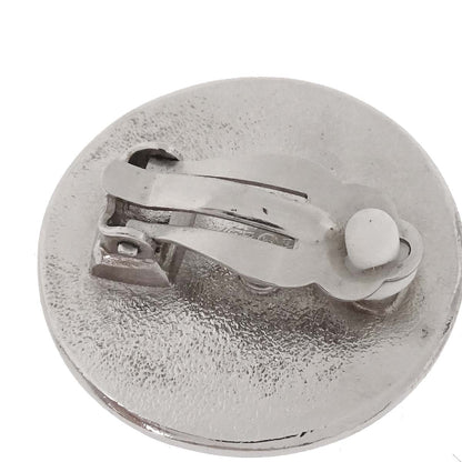 Chanel Button Clip-On Earrings Silver 97A