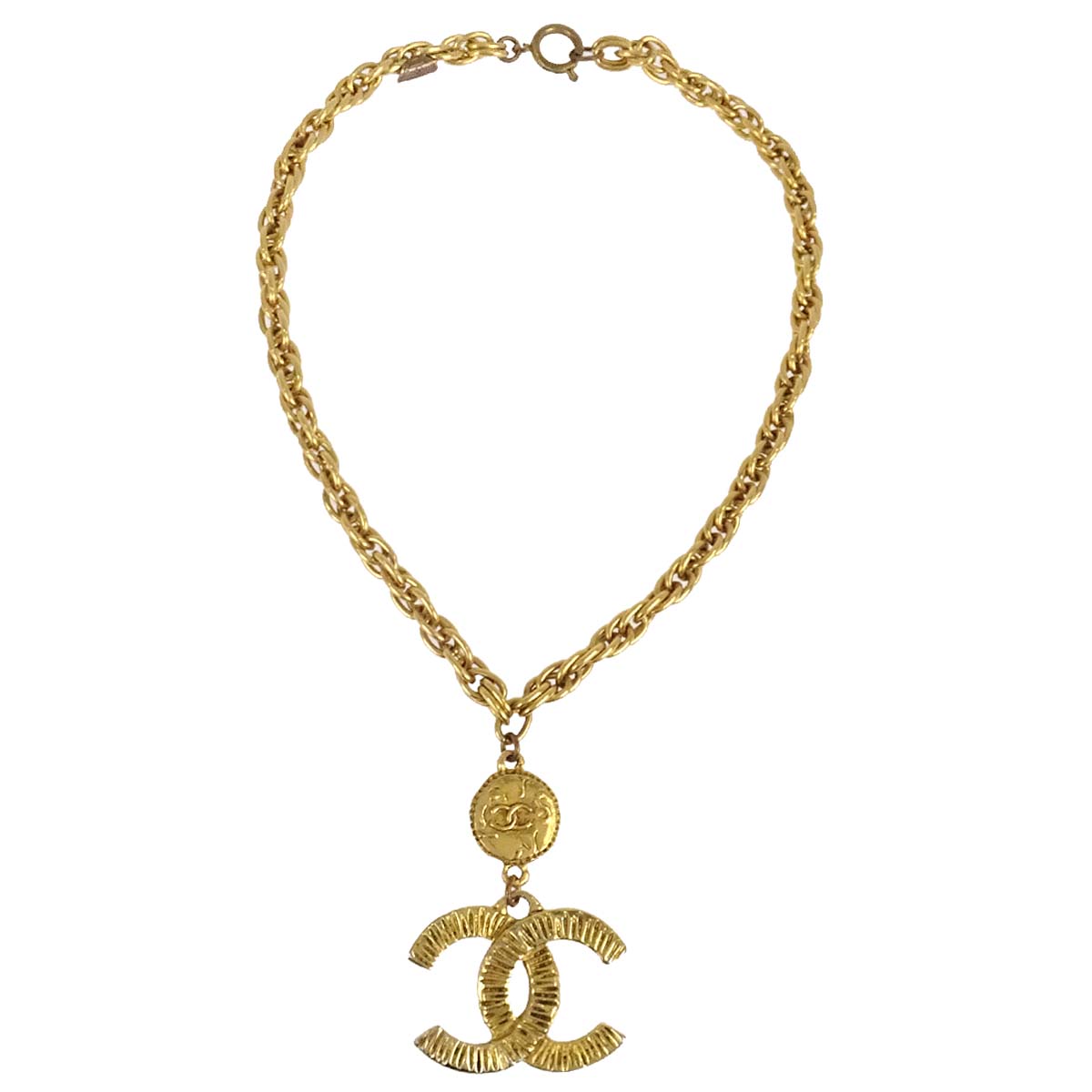 Chanel Gold CC Chain Pendant Necklace