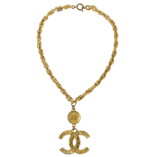 Chanel Gold CC Chain Pendant Necklace