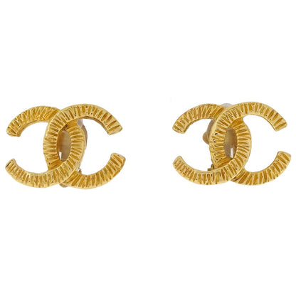 Chanel CC Clip-On Earrings Gold 93P