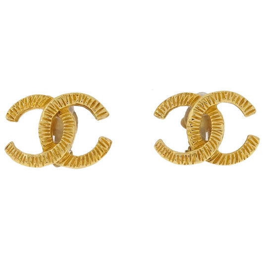 Chanel CC Clip-On Earrings Gold 93P