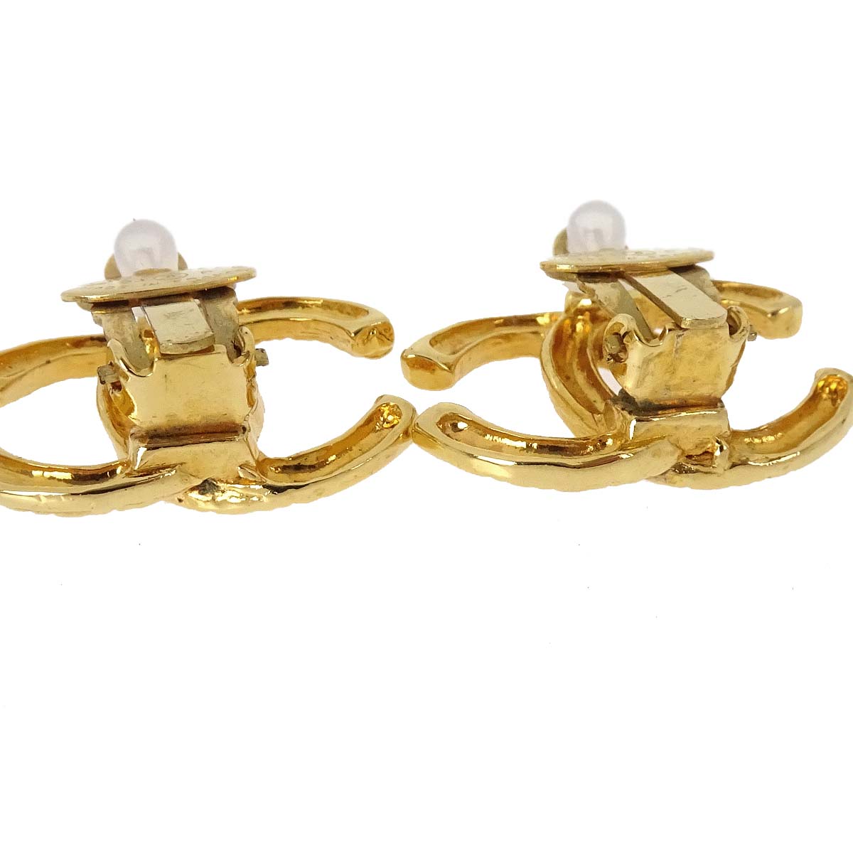 Chanel CC Clip-On Earrings Gold 93P