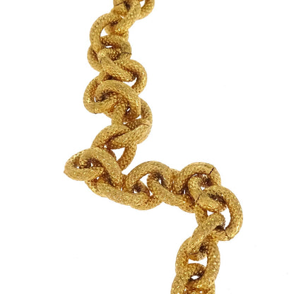 Chanel Medallion Chain Pendant Necklace Gold 93A