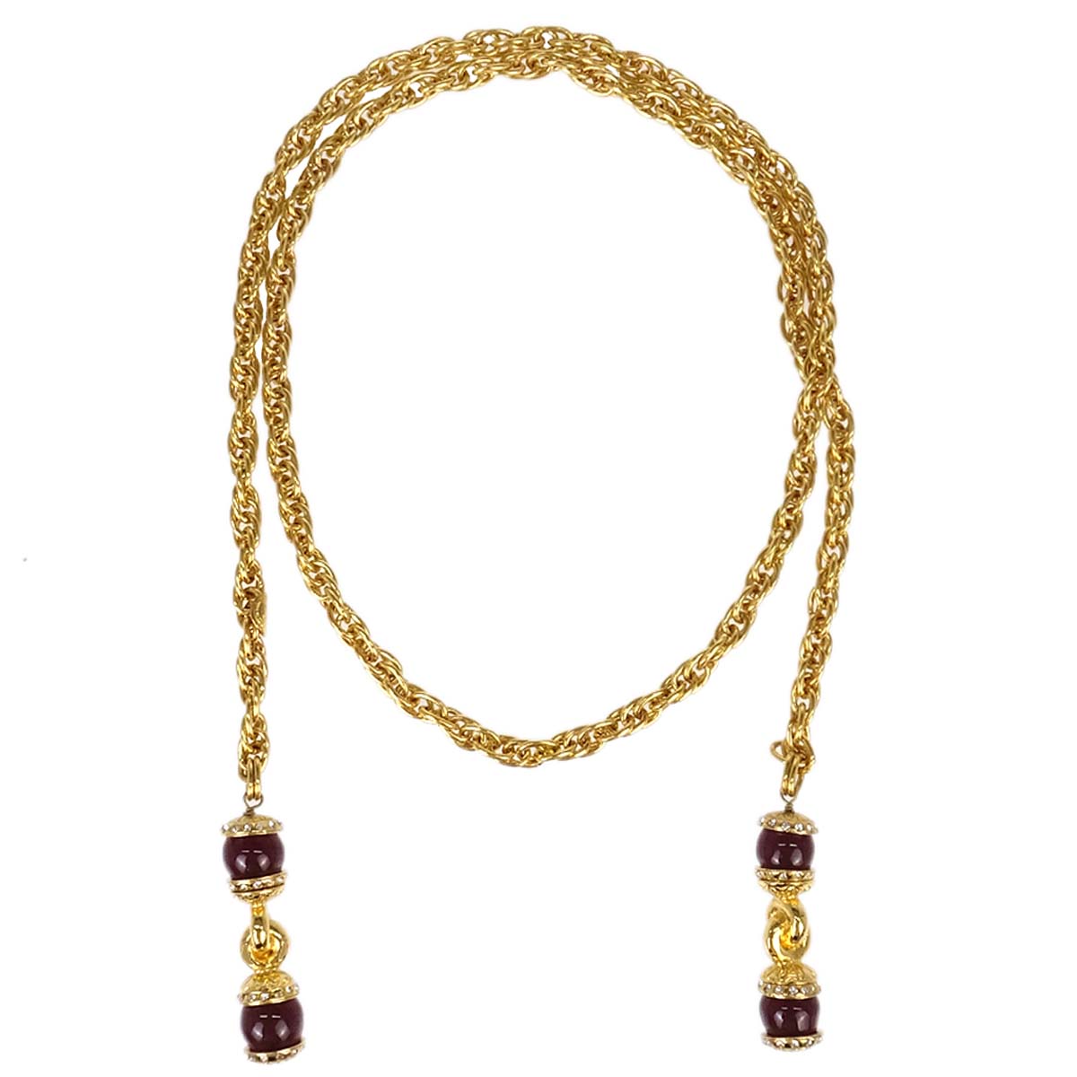 Chanel Lariat Necklace Gripoix Gold