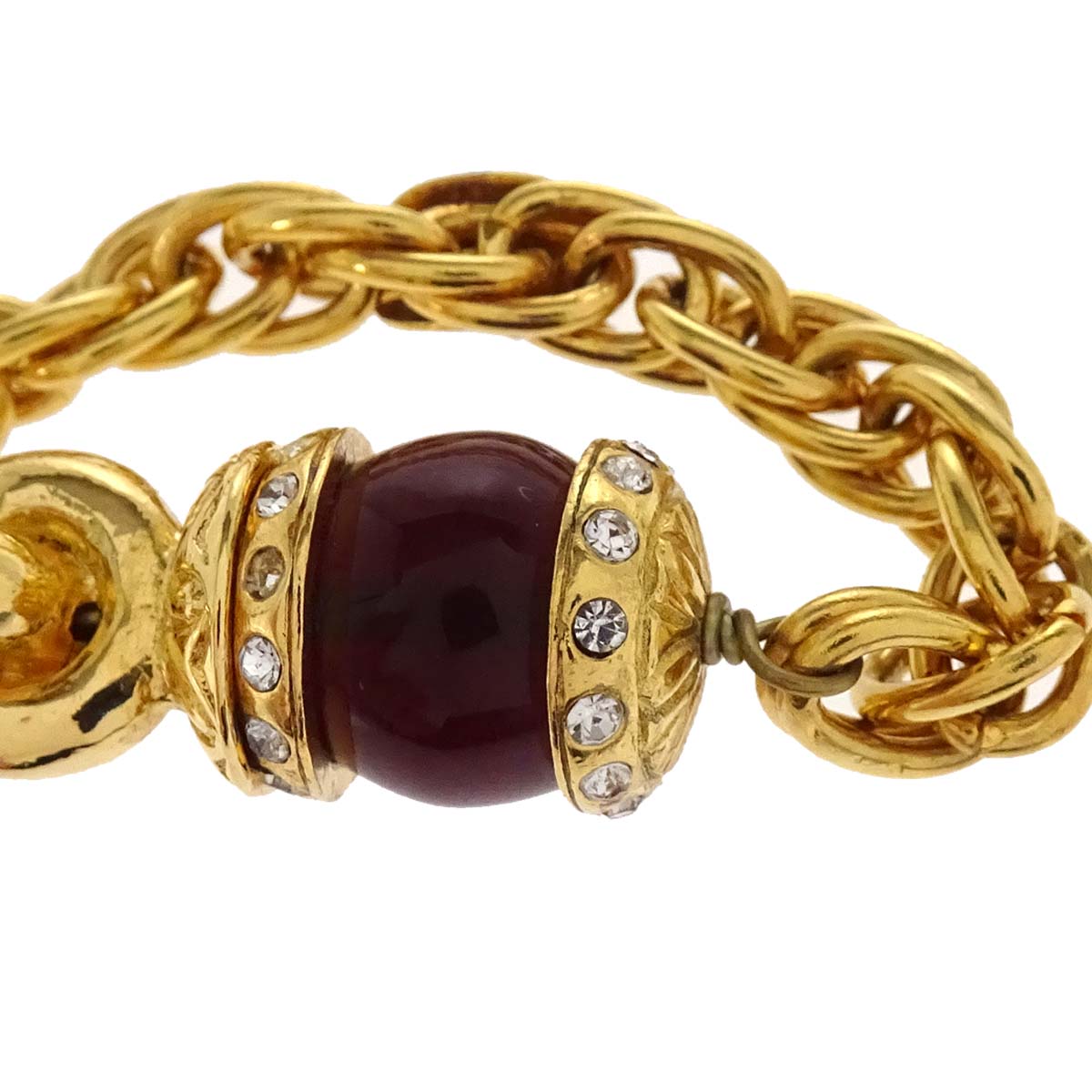 Chanel Lariat Necklace Gripoix Gold