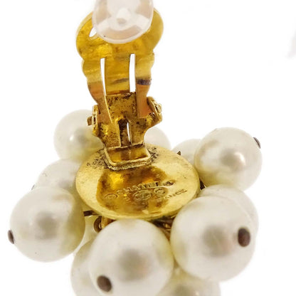 Chanel Costume Pearl Clip-On Earrings Gold 26
