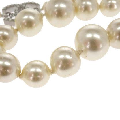 Chanel Silver Chain Belt Costume Pearl CC Small Good 04P