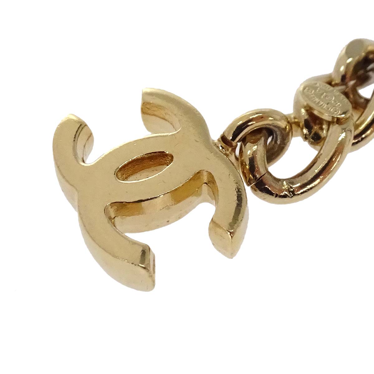 Chanel Chain Belt CC Logo Charm Gold Small Good 02A