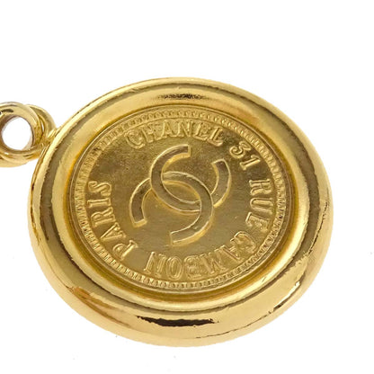 Chanel Chain Belt Medallion Gold Black Small Good