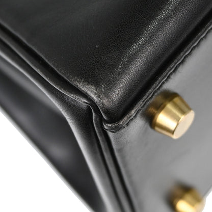 Hermes Black Gulliver Kelly 28 Retourne 2way Shoulder Handbag