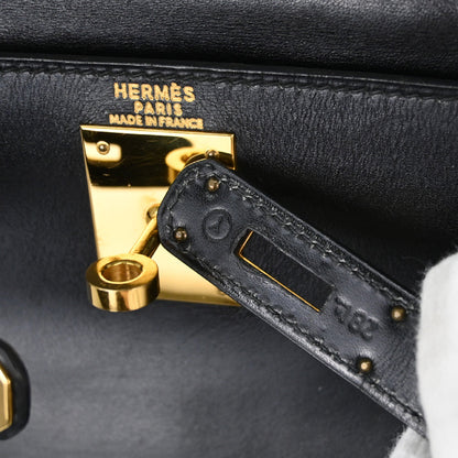 Hermes Black Gulliver Kelly 28 Retourne 2way Shoulder Handbag