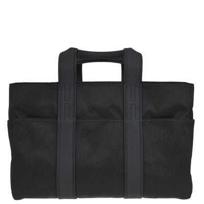 Hermes Black Toile Chevrons Acapulco MM Tote Handbag