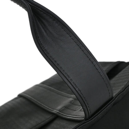 Hermes Black Toile Chevrons Acapulco MM Tote Handbag