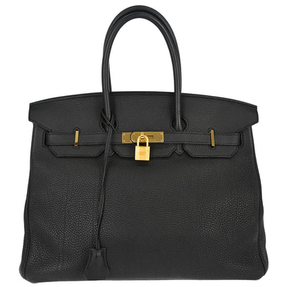 Hermes Black Togo Birkin 35 Handbag