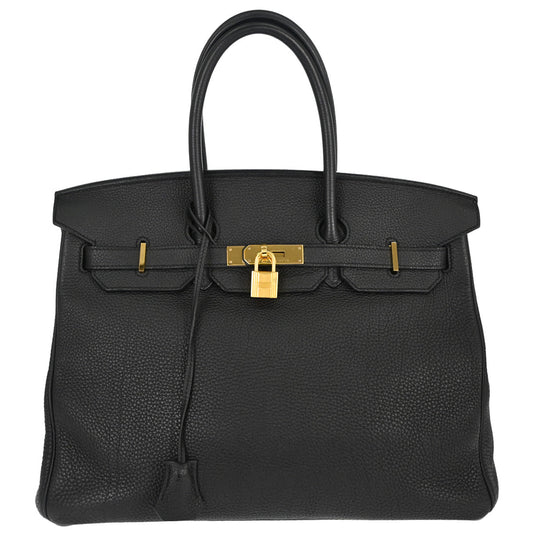 Hermes Black Togo Birkin 35 Handbag