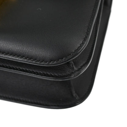 Hermes Black Evercalf Constance 24 Shoulder Bag