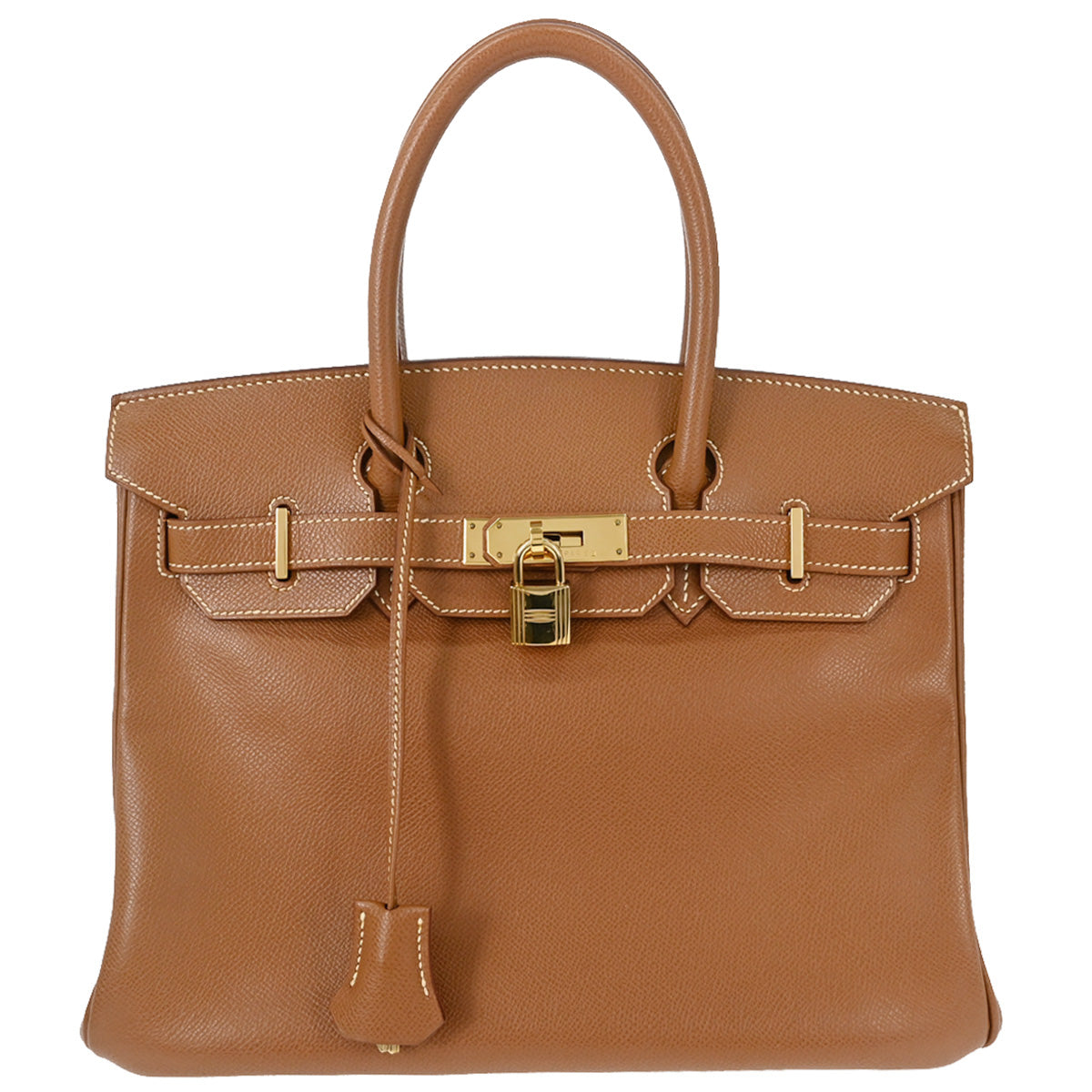 Hermes Gold Courchevel Birkin 30 Handbag