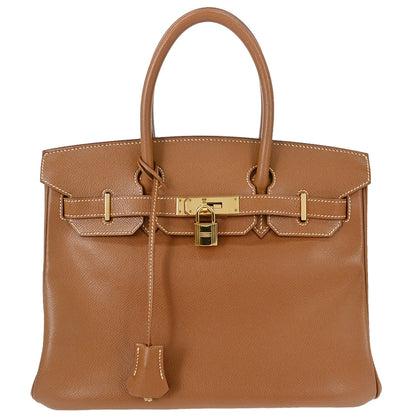 Hermes Gold Courchevel Birkin 30 Handbag