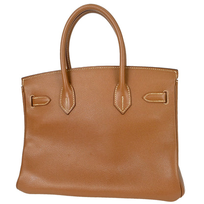 Hermes Gold Courchevel Birkin 30 Handbag