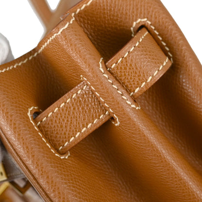 Hermes Gold Courchevel Birkin 30 Handbag