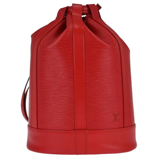Louis Vuitton Red Epi Randonnee PM Drawstring Bag M52357