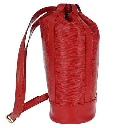 Louis Vuitton Red Epi Randonnee PM Drawstring Bag M52357