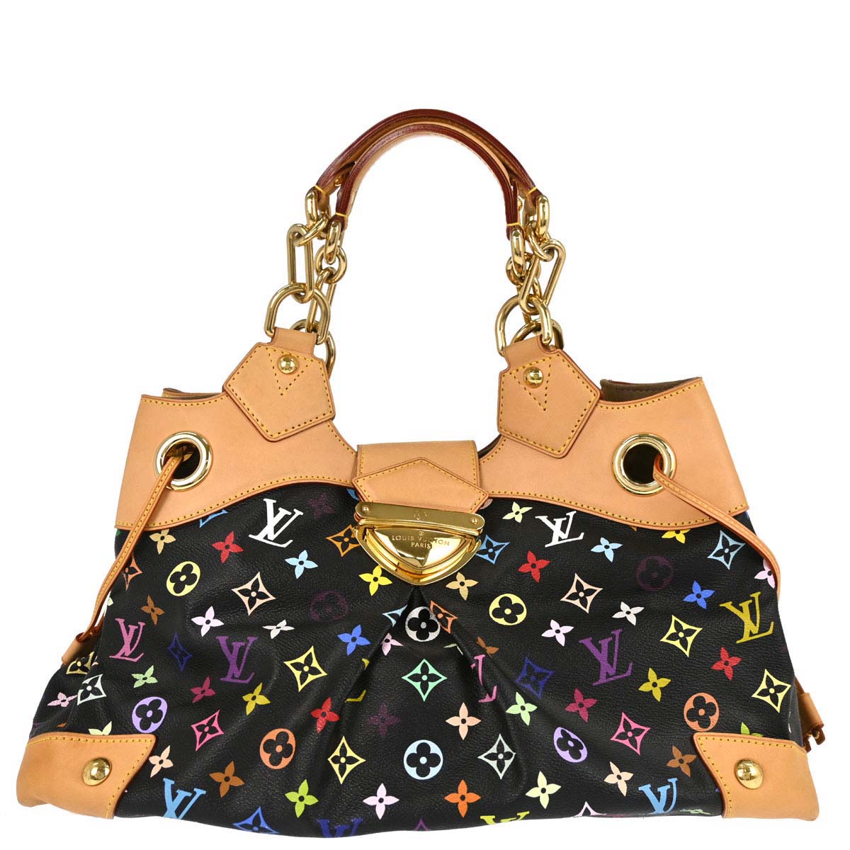 Louis Vuitton Black Monogram Multicolor Ursula Handbag M40124