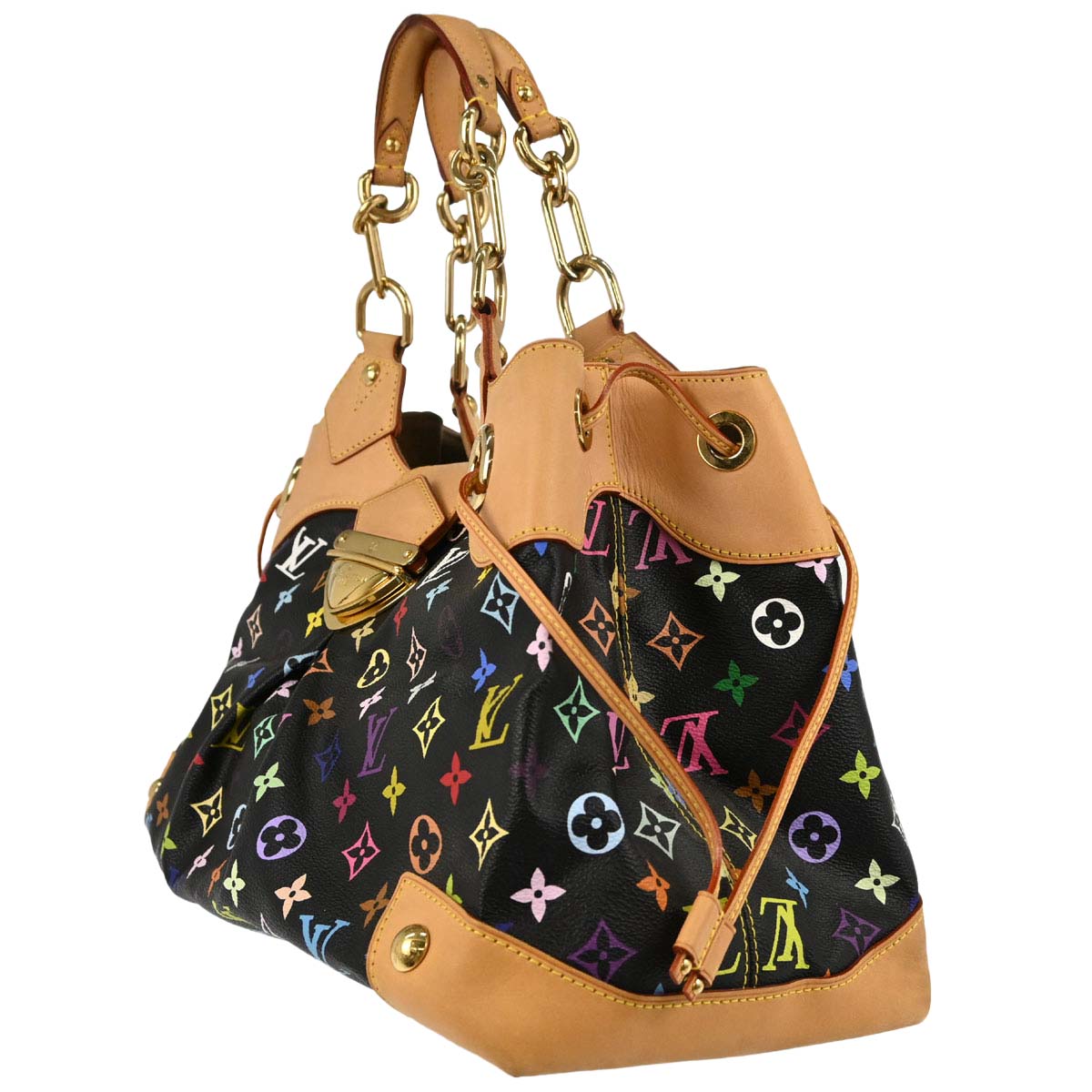 Louis Vuitton Black Monogram Multicolor Ursula Handbag M40124
