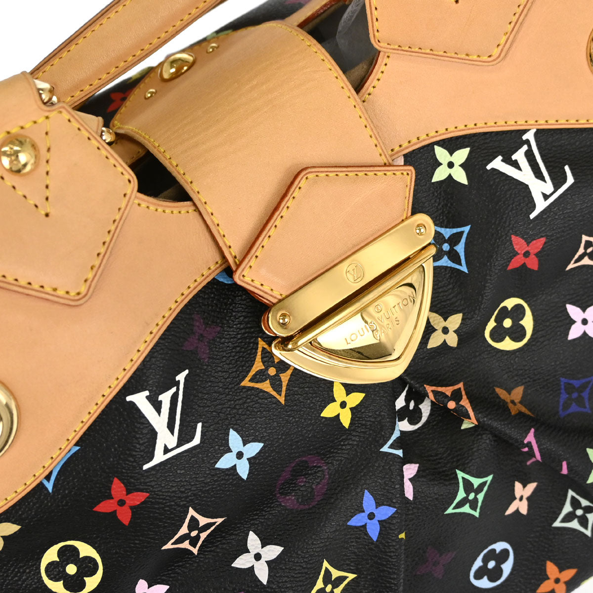 Louis Vuitton Black Monogram Multicolor Ursula Handbag M40124
