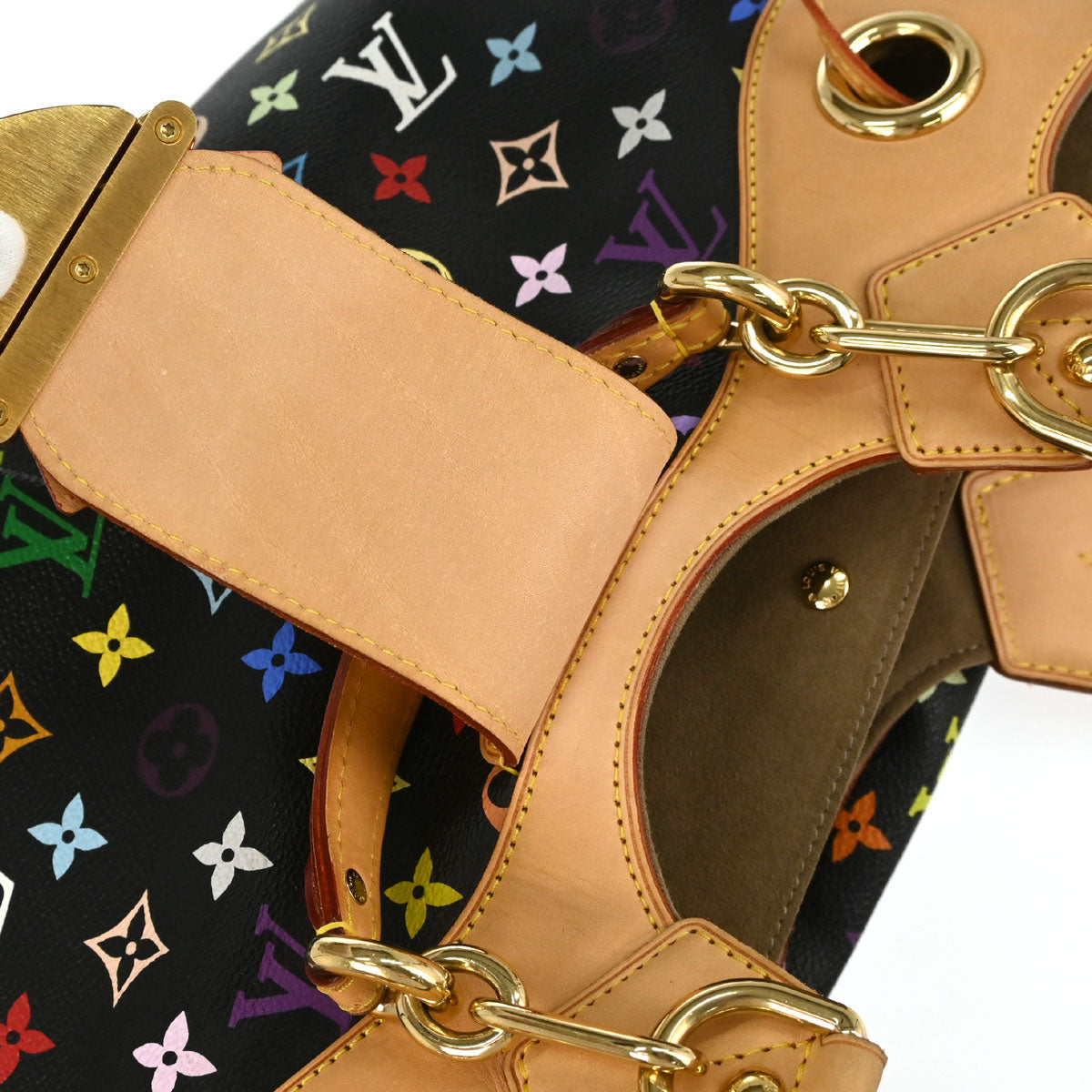 Louis Vuitton Black Monogram Multicolor Ursula Handbag M40124