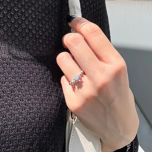 Ballchain Platinum Ring Diamond #60