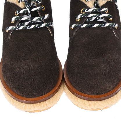 Chanel * Short Boots Brown Shoes #36