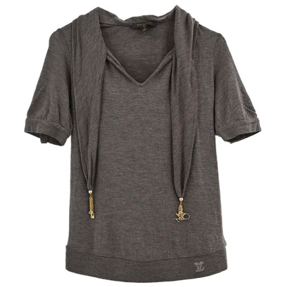 Louis Vuitton 2007 Short Sleeve Knit Top Brown #S