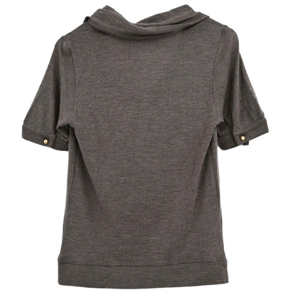 Louis Vuitton 2007 Short Sleeve Knit Top Brown #S
