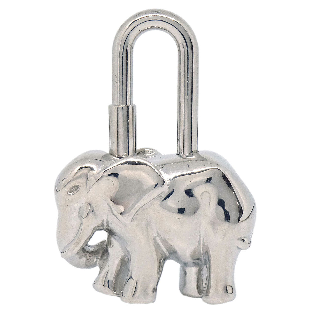Hermes 1988 Elephant Cadena Silver Small Good