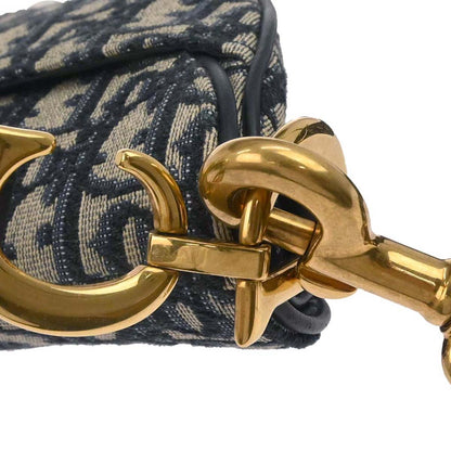 Christian Dior 2018 Navy Trotter Oblique Saddle 2way Shoulder Handbag