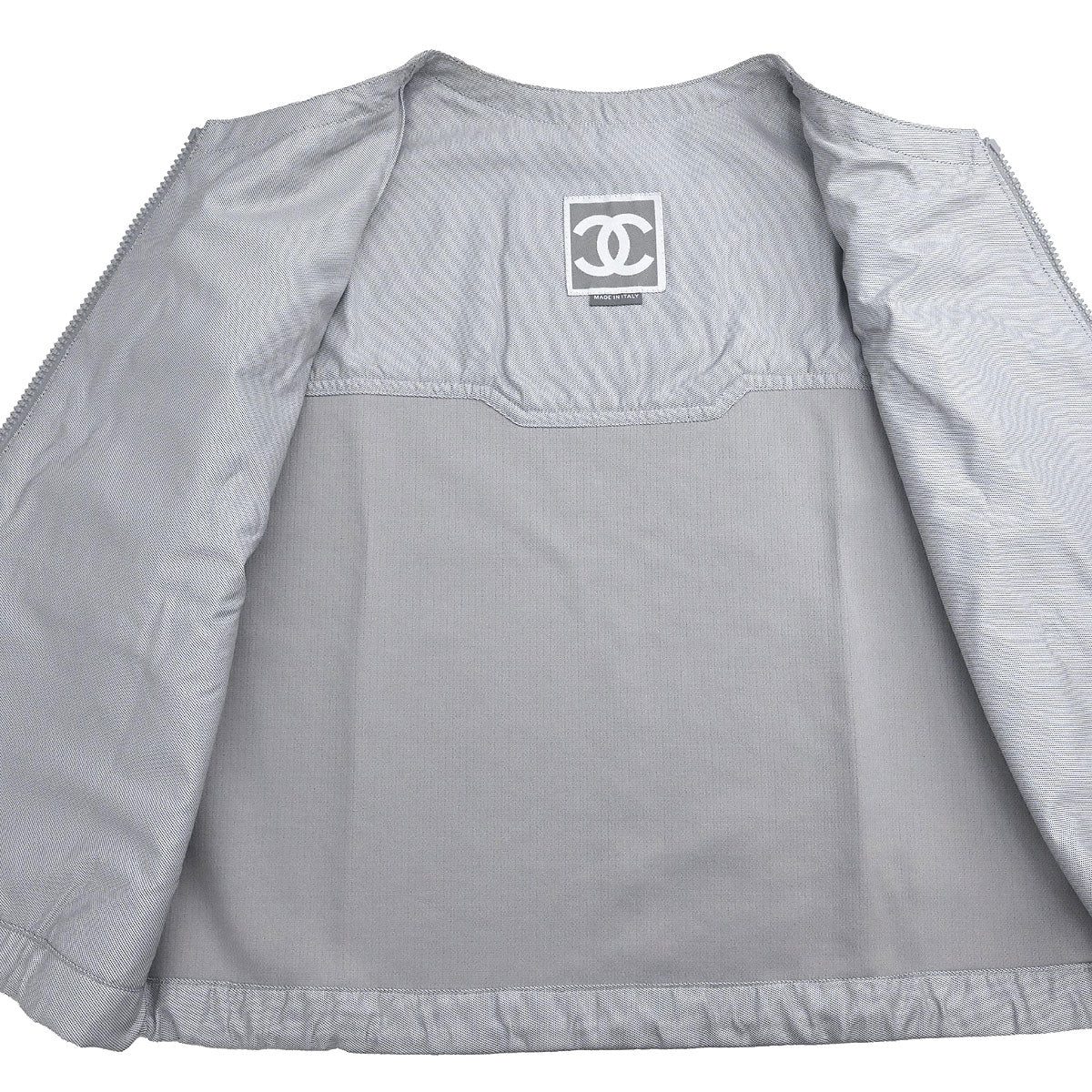 Chanel 2001 Sport Line Setup Suit Top Pants Gray #36
