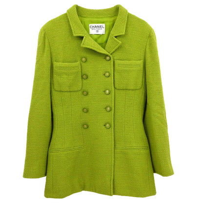Chanel Double Breasted Jacket Green