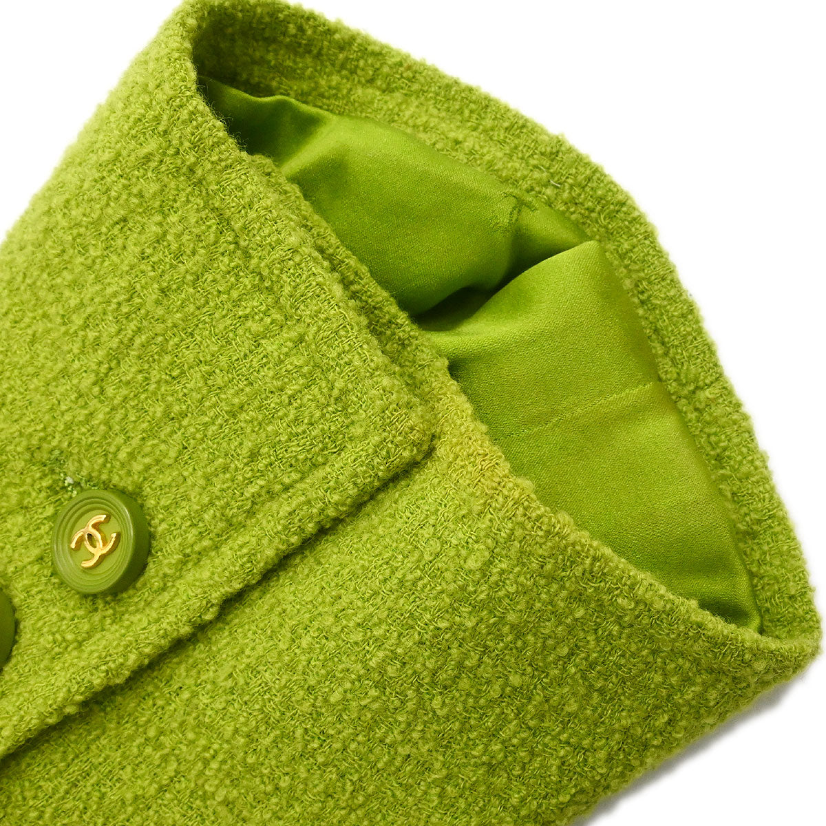 Chanel Double Breasted Jacket Green