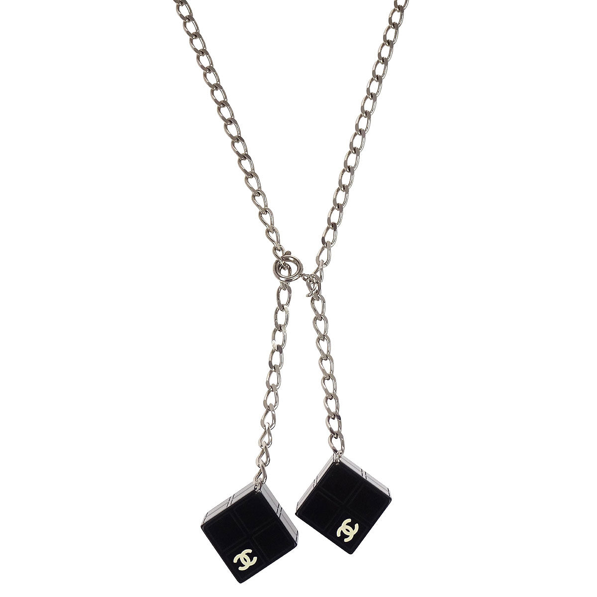 Chanel Square Chain Belt Silver 04S Small Good