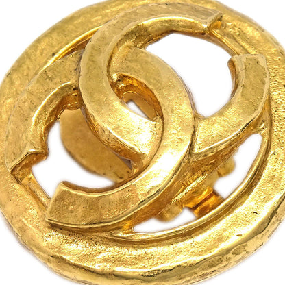 Chanel Button Clip-On Earrings Gold 94P