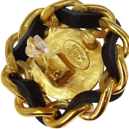 Chanel Gold Button Clip-On Earrings 93A