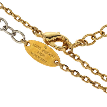 Louis Vuitton Bicolor Gold Silver Chain Necklace M68074 OB0155