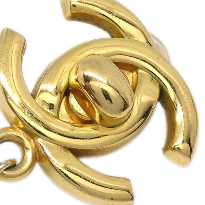 Chanel CC Turnlock Costume Pearl Clip-On Earrings Gold Small 96P