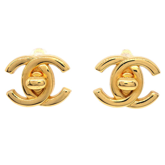 Chanel CC Turnlock Clip-On Earrings Gold Small 97A