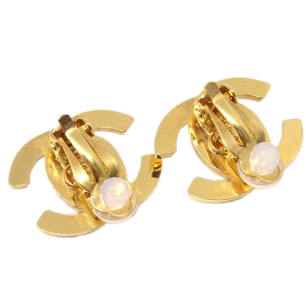 Chanel CC Turnlock Clip-On Earrings Gold Small 97A